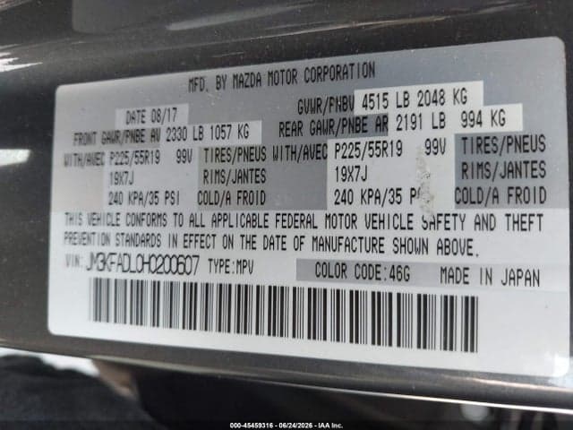 2017 MAZDA CX-5 GRAND SELECT 9