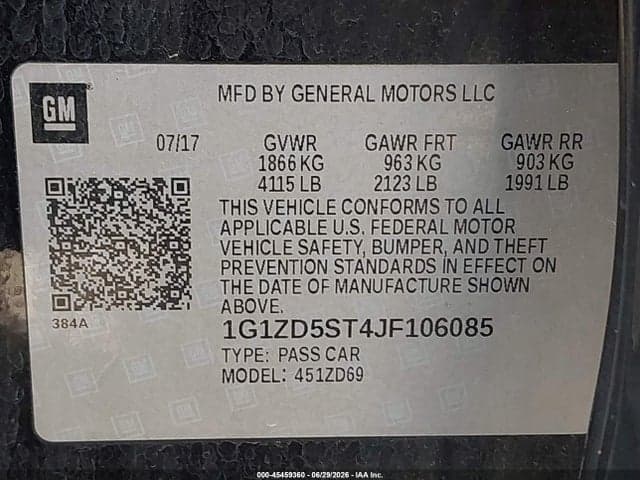 2018 CHEVROLET MALIBU LT 9