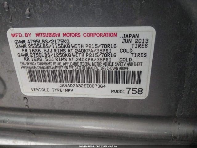 2014 MITSUBISHI OUTLANDER ES 9