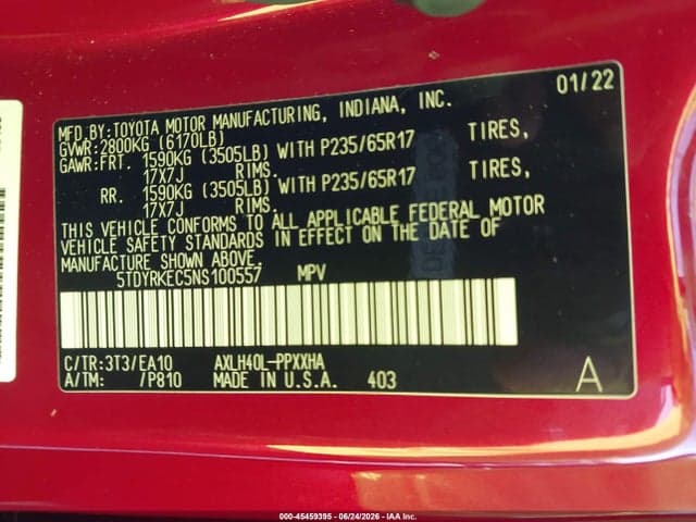 2022 TOYOTA SIENNA XLE 10