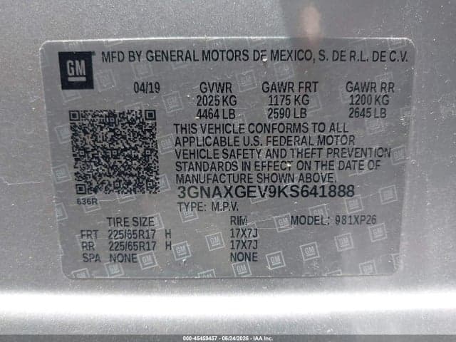 2019 CHEVROLET EQUINOX L 9