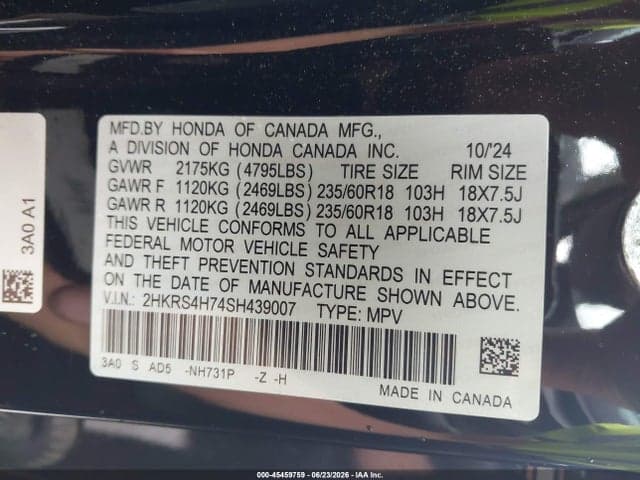 2025 HONDA CR-V EX-L AWD 9