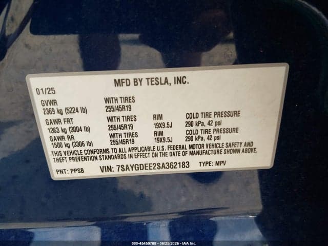 2025 TESLA MODEL Y LONG RANGE DUAL MOTOR ALL-WHEEL DRIVE 9
