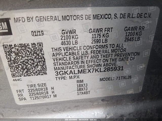 2019 GMC TERRAIN SLE 9