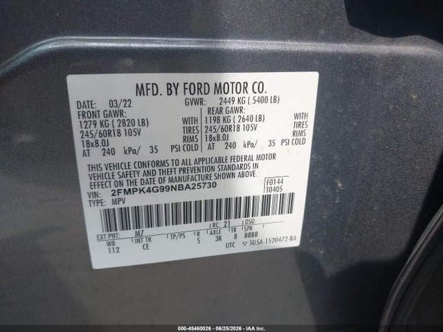 2022 FORD EDGE SE 9