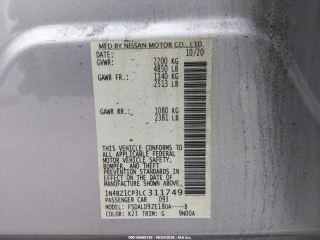 2020 NISSAN LEAF SV PLUS 62 KWH 9