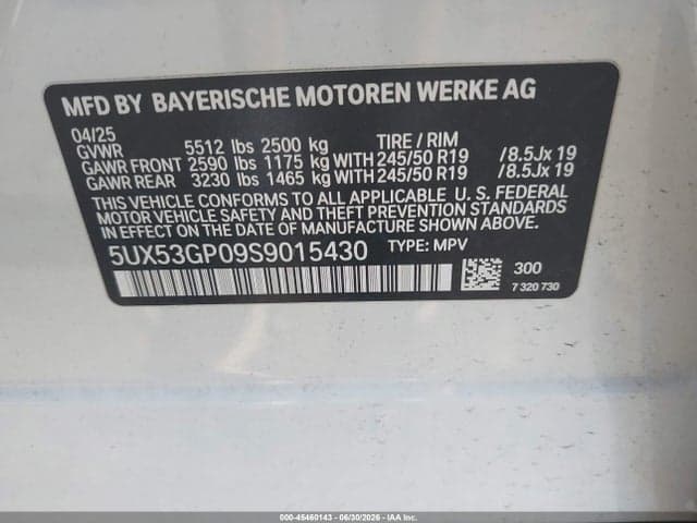 2025 BMW X3 30 XDRIVE 9