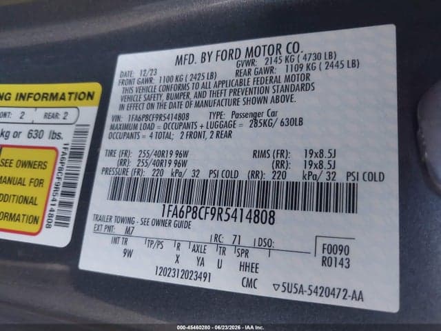 2024 FORD MUSTANG GT PREMIUM FASTBACK 9