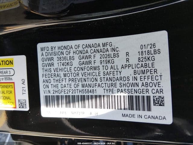 2026 HONDA CIVIC LX 9