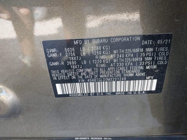 2021 SUBARU OUTBACK ONYX EDITION XT 9