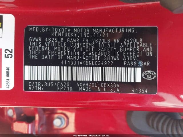 2022 TOYOTA CAMRY SE HYBRID 9
