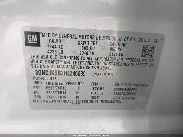 2017 CHEVROLET TRAX LS 9