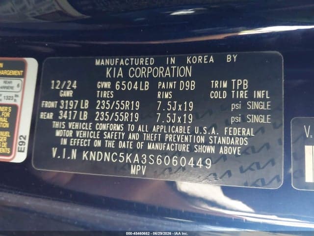 2025 KIA CARNIVAL MPV HYBRID EX 9