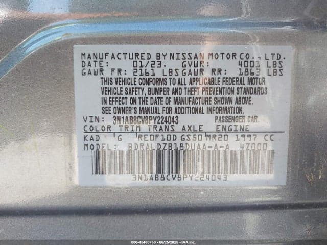 2023 NISSAN SENTRA SV XTRONIC CVT 9