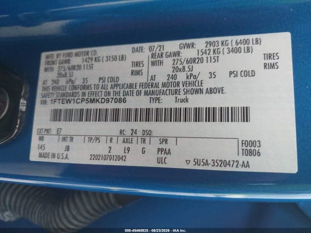 2021 FORD F-150 XL 9