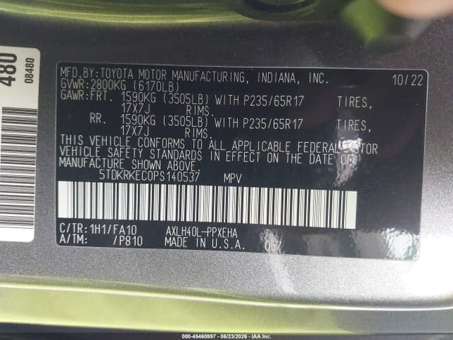 2023 TOYOTA SIENNA LE 9