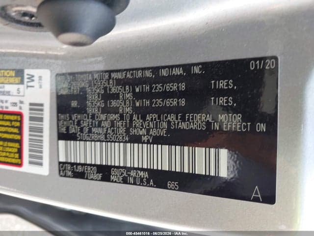 2020 TOYOTA HIGHLANDER XLE 9