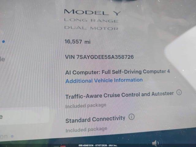 2025 TESLA MODEL Y LONG RANGE DUAL MOTOR ALL-WHEEL DRIVE 7