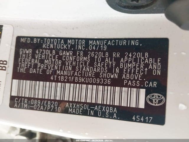 2019 TOYOTA AVALON HYBRID XSE 9