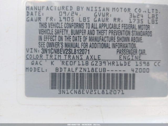 2025 NISSAN VERSA 1.6 SV 9