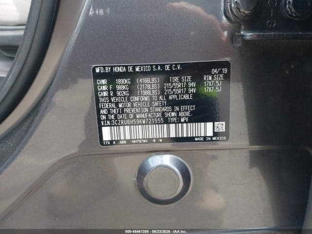 2019 HONDA HR-V EX 9