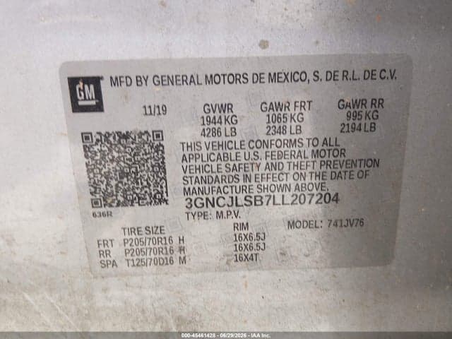 2020 CHEVROLET TRAX FWD LT 9