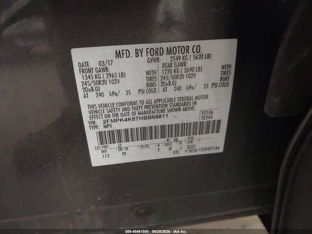 2017 FORD EDGE TITANIUM 9