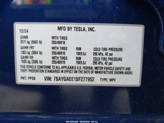 2025 TESLA MODEL Y LONG RANGE DUAL MOTOR ALL-WHEEL DRIVE 9