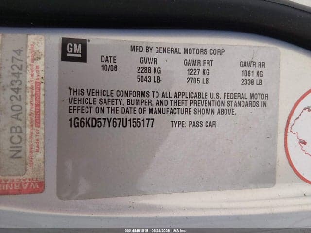 2007 CADILLAC DTS PROFESSIONAL 9