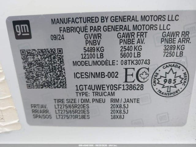 2025 GMC SIERRA 3500HD , STANDARD BED, DENALI, 4WD 9