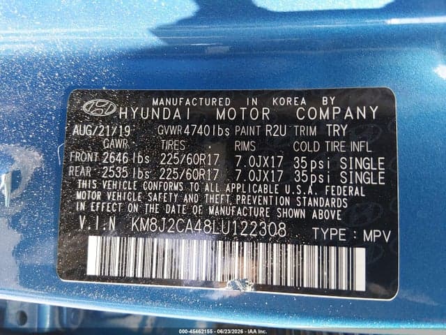 2020 HYUNDAI TUCSON SE 9