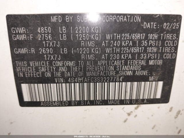 2025 SUBARU OUTBACK PREMIUM 9