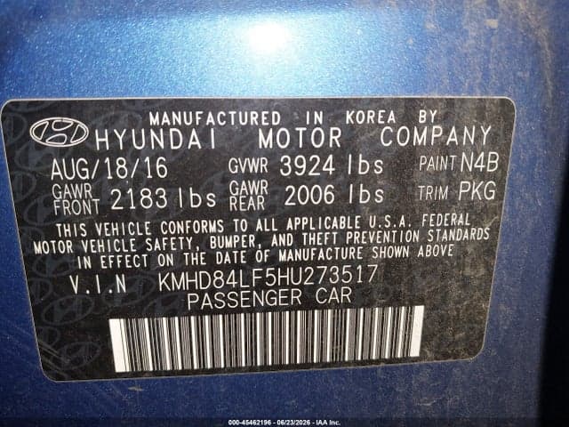 2017 HYUNDAI ELANTRA SE 9