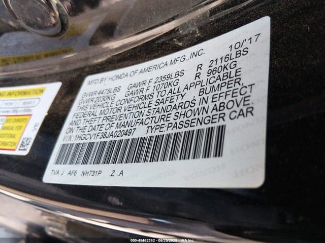 2018 HONDA ACCORD SPORT 9