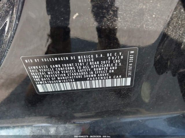 2019 VOLKSWAGEN JETTA 1.4T R-LINE/1.4T S/1.4T SE 9