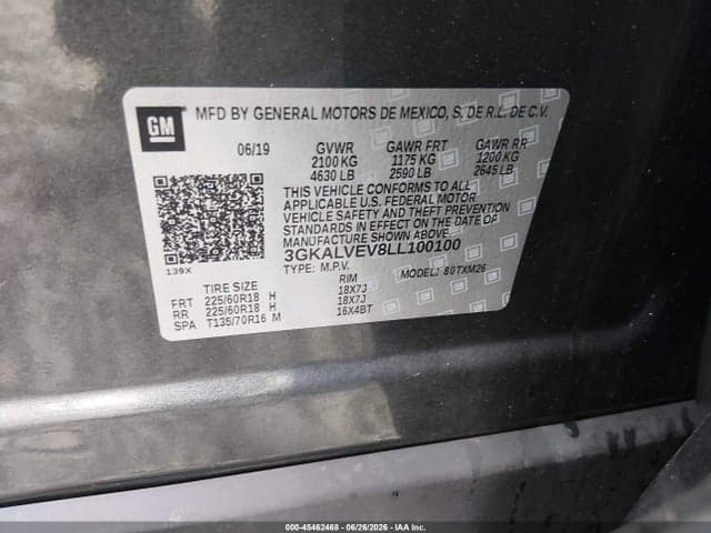 2020 GMC TERRAIN AWD SLT 9