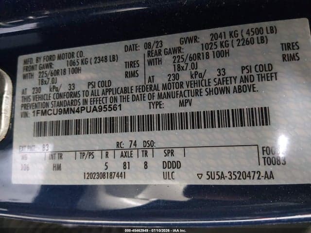 2023 FORD ESCAPE ST-LINE 9
