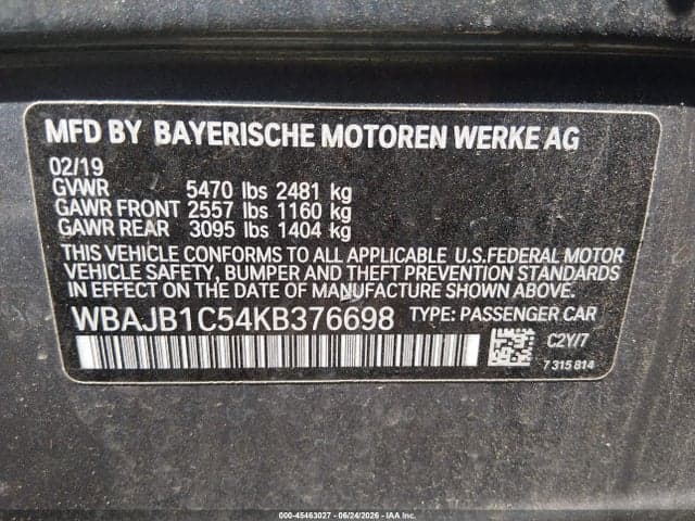 2019 BMW 530E XDRIVE IPERFORMANCE 9