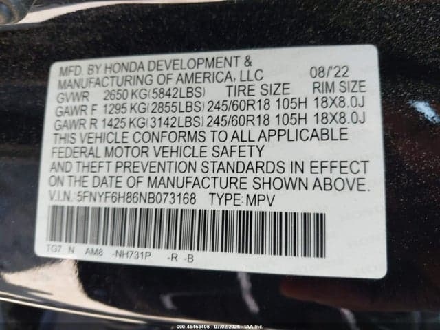 2022 HONDA PILOT AWD TRAILSPORT 9