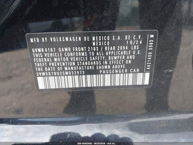 2025 VOLKSWAGEN JETTA 1.5T S 9