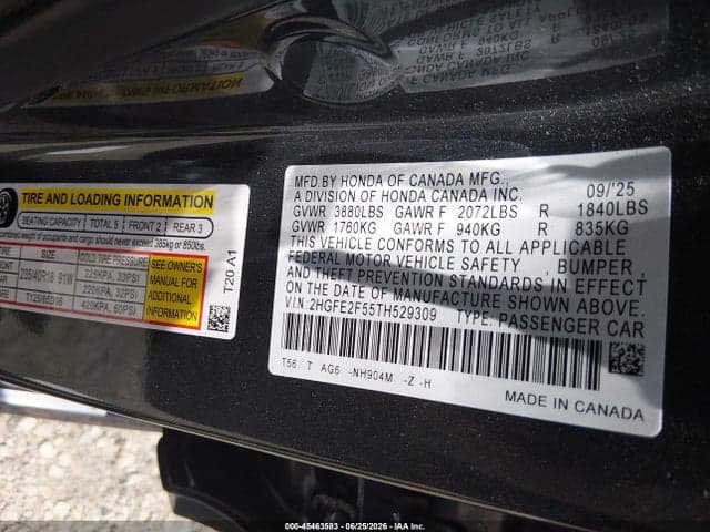 2026 HONDA CIVIC SPORT 8
