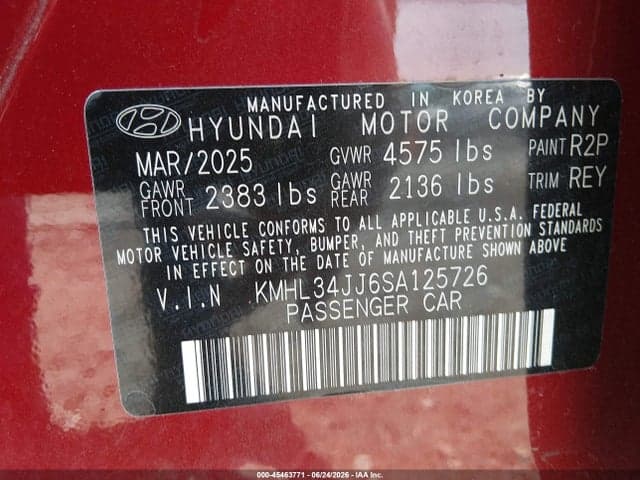2025 HYUNDAI SONATA HYBRID SEL 9