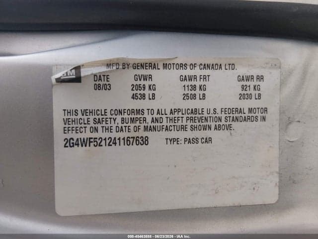2004 BUICK REGAL GS 9