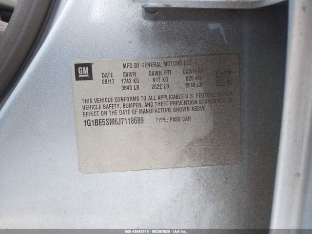 2018 CHEVROLET CRUZE LT AUTO 9