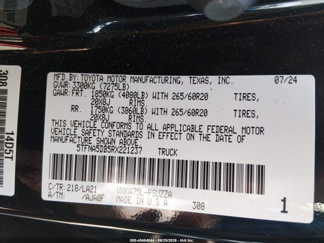 2024 TOYOTA TUNDRA PLATINUM 9