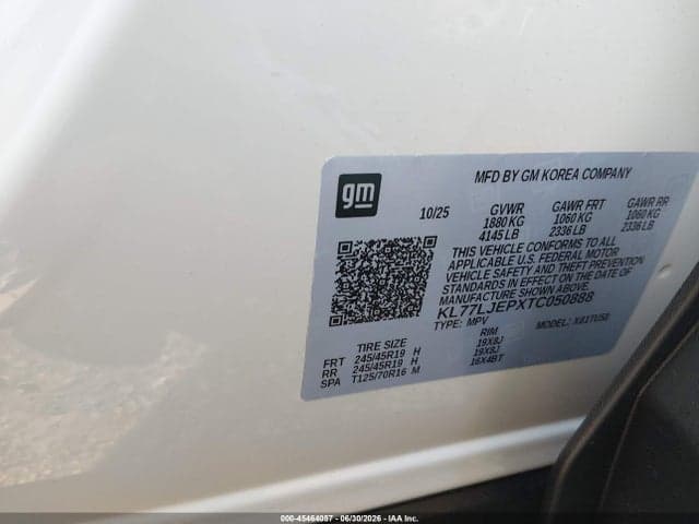 2026 CHEVROLET TRAX FWD 2RS 9