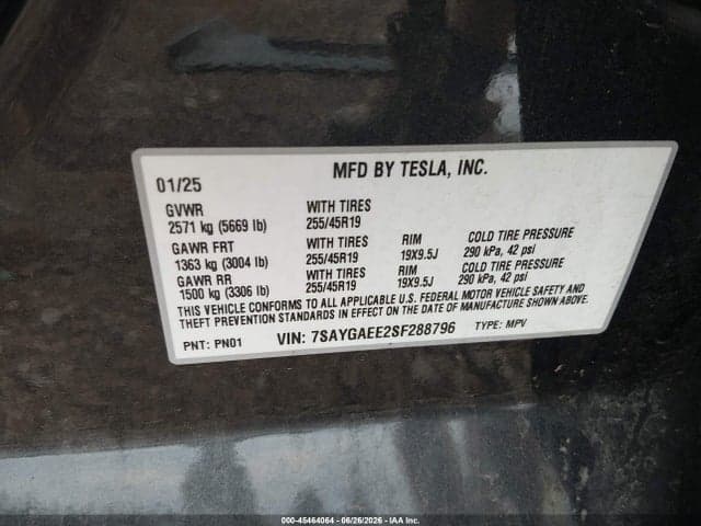 2025 TESLA MODEL Y LONG RANGE DUAL MOTOR ALL-WHEEL DRIVE 9