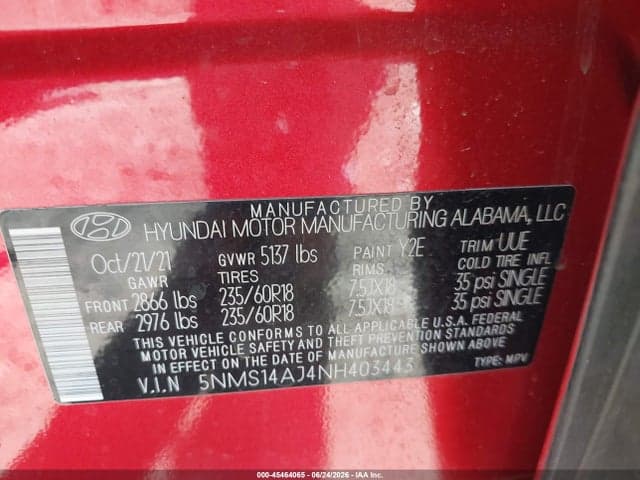 2022 HYUNDAI SANTA FE SE 9