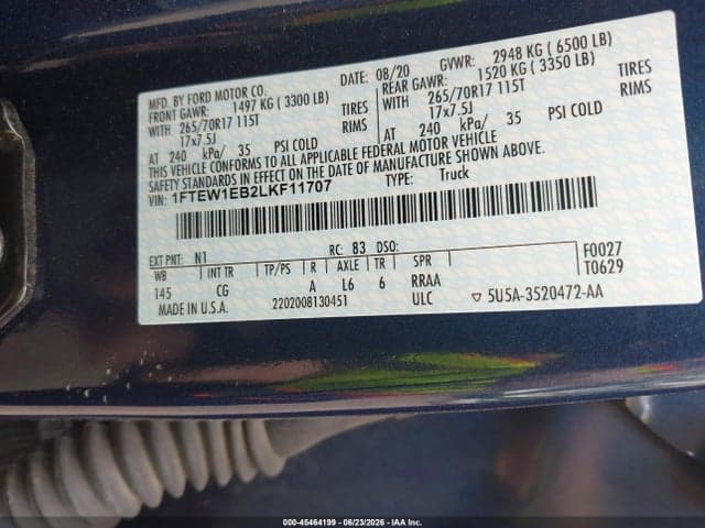 2020 FORD F-150 XL/XLT 9