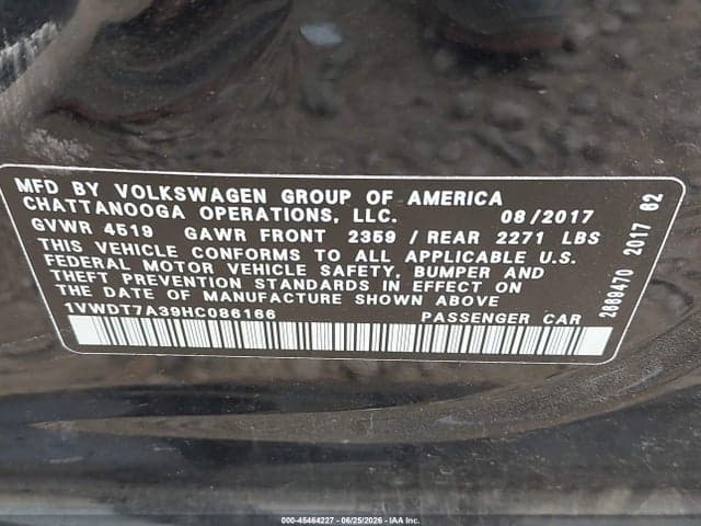 2017 VOLKSWAGEN PASSAT 1.8T R-LINE 9